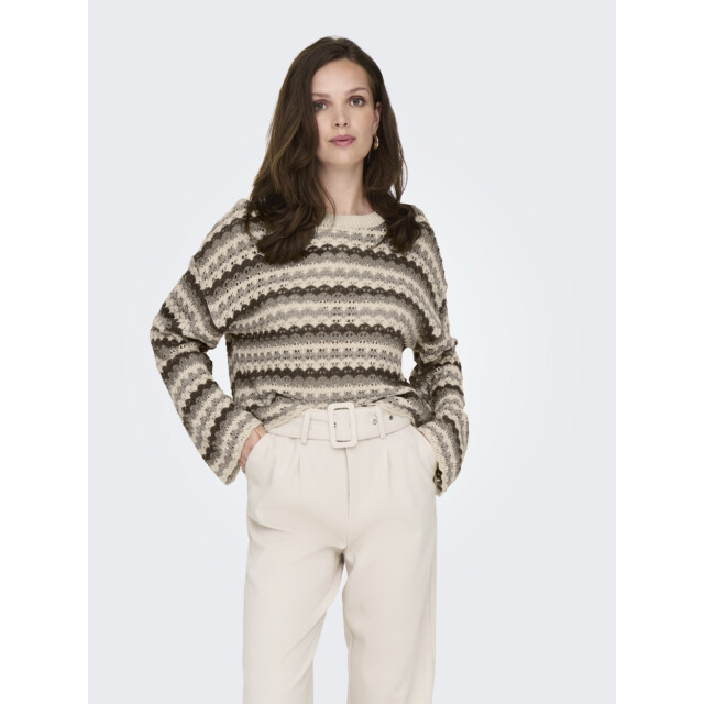 Only Onlasa ls short o-neck cc knt dessin 4219.88.0139 large