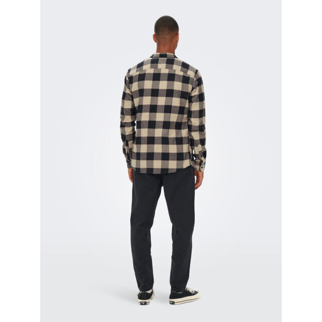 Only & Sons Onsgudmund ls checked shirt noos zand dessin 5309.06.0005 large