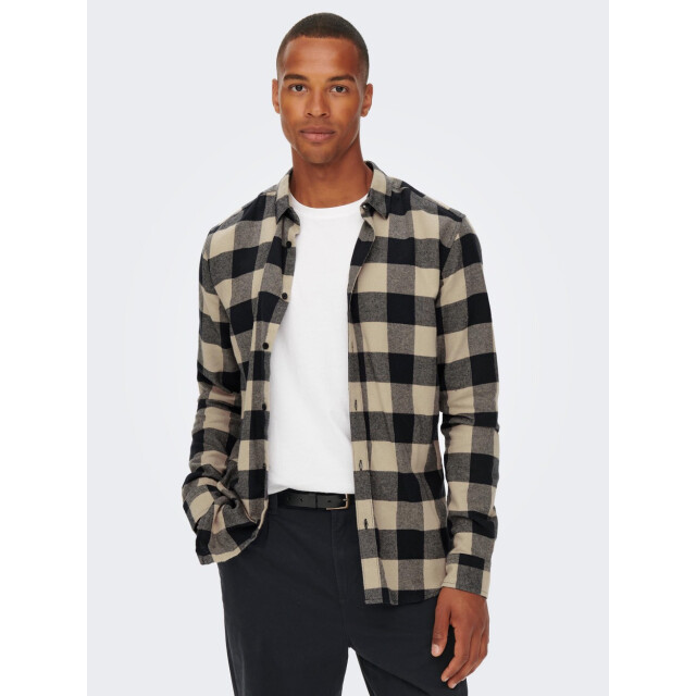 Only & Sons Onsgudmund ls checked shirt noos zand dessin 5309.06.0005 large