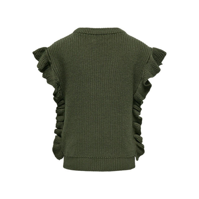Only Koggitta sl frill vest knit army 2269.26.0023 large