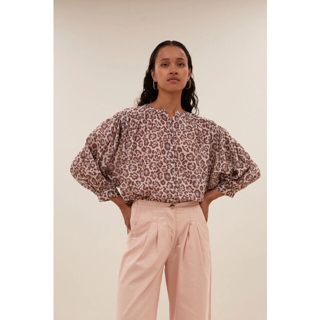 By-Bar Amsterdam 25112028 lucy cheetah blouse 25112028 Lucy cheetah blouse large