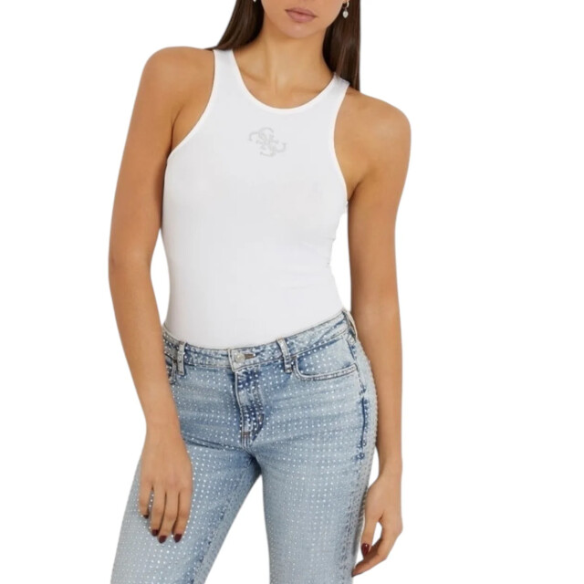 Guess Top met logo Guess Wit Top Met Logo large