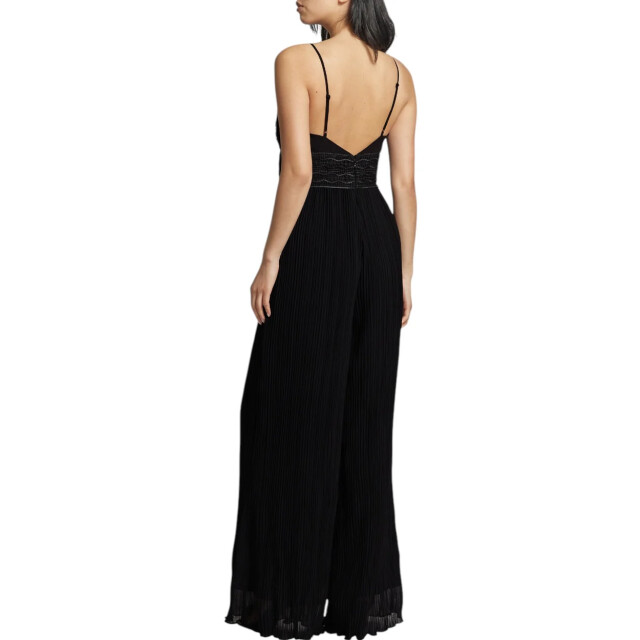 Guess Jumpsuit met plissevouwen en kant Guess Zwart Jumpsuit Met Plissevouwen En Kant large