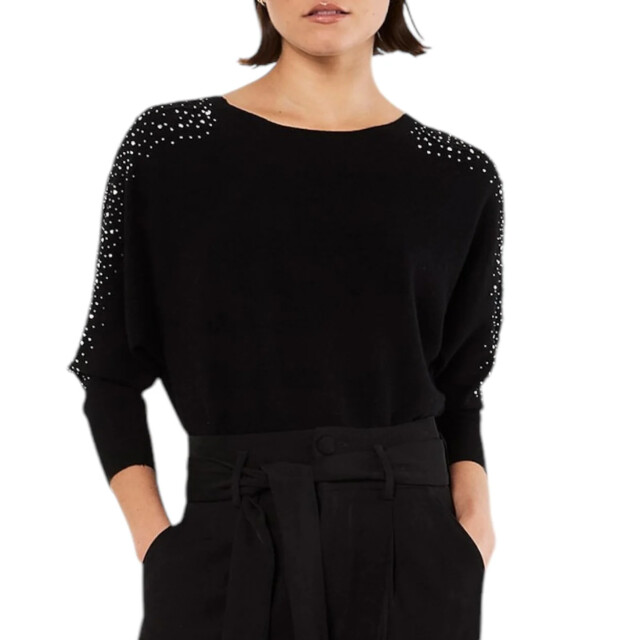 Guess Rhinestone trui Guess Zwart Rhinestone Trui large