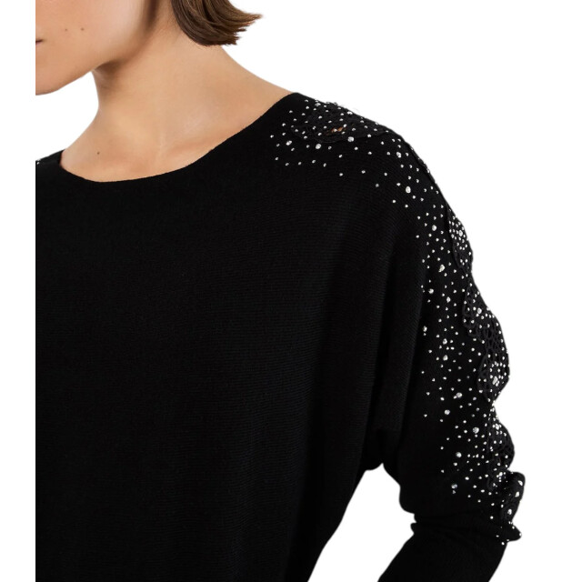 Guess Rhinestone trui Guess Zwart Rhinestone Trui large