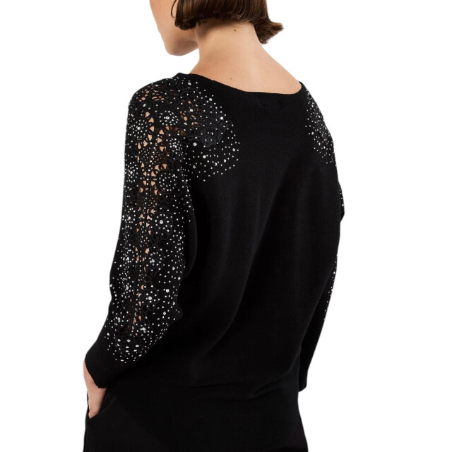 Guess Rhinestone trui Guess Zwart Rhinestone Trui large
