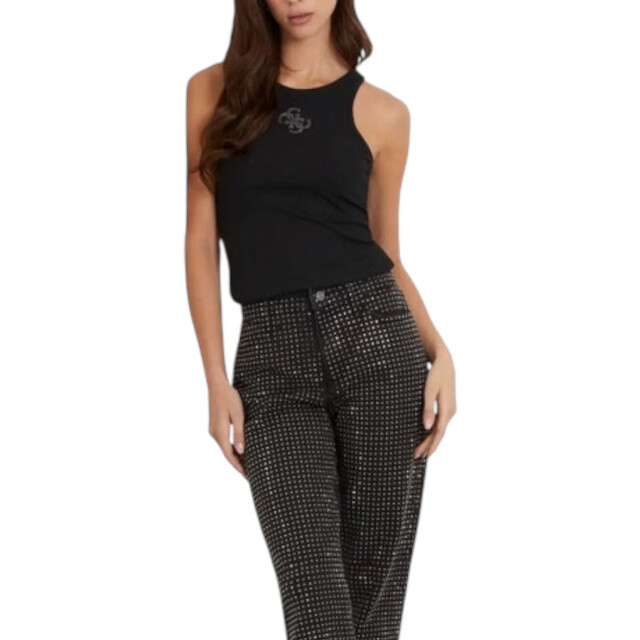 Guess Top met logo Guess Zwart Top Met Logo large