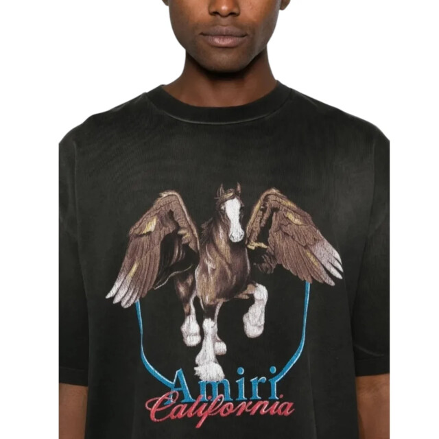 Amiri Grijs pegaso t-shirt met unieke pegasus print Amiri Grijs Pegaso T-Shirt Met Unieke Pegasus Print large