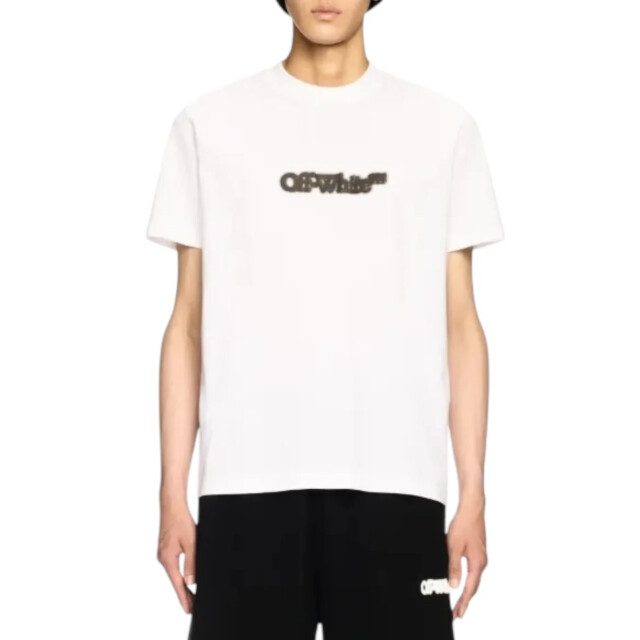 Off White Spray arrow t-shirt met contrasterende monogram Off-White Spray Arrow T-Shirt Met Contrasterende Monogram large