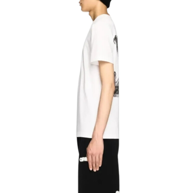 Off White Spray arrow t-shirt met contrasterende monogram Off-White Spray Arrow T-Shirt Met Contrasterende Monogram large