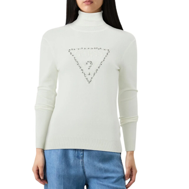 Guess Piper logo trui Guess Wit Piper Logo Trui large