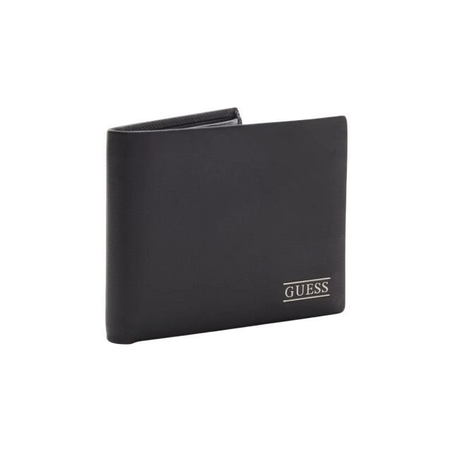 Guess New boston leren billfold portemonnee Guess Zwart New Boston Leren Billfold Portemonnee large