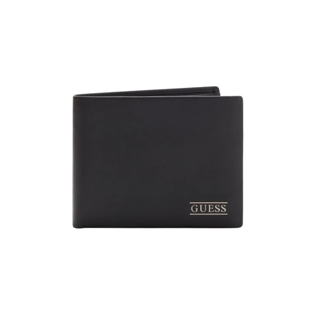 Guess New boston leren billfold portemonnee Guess Zwart New Boston Leren Billfold Portemonnee large