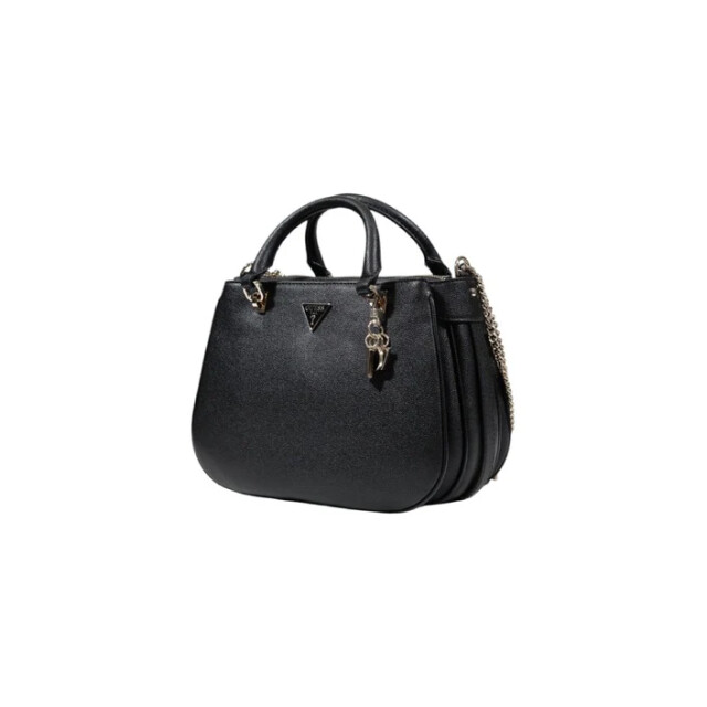 Guess Fedora satchel handtas Guess Zwart Fedora Satchel Handtas large