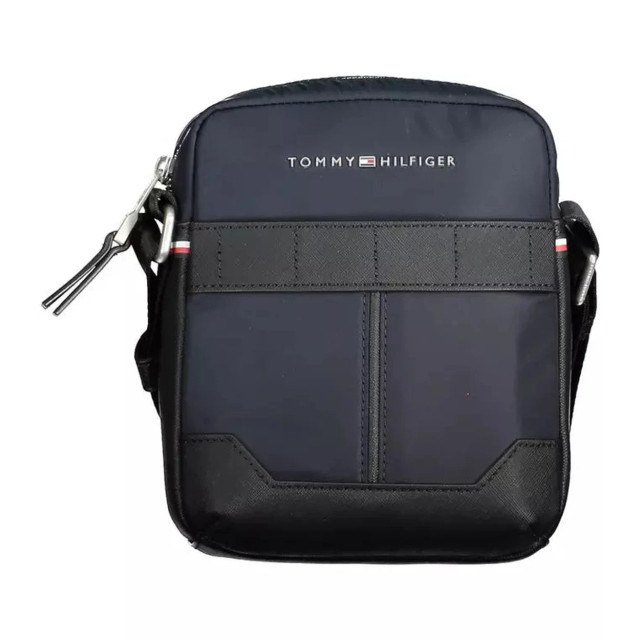 Tommy Hilfiger Schoudertas voor mannen van gerecycled polyester Tommy Hilfiger Blauwe Schoudertas voor Mannen van Gerecycled Polyester large