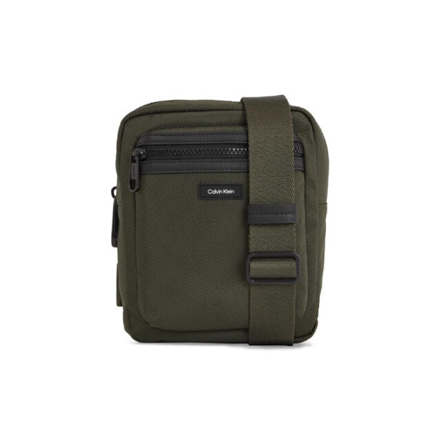 Calvin Klein Essential logo crossbody tas Calvin Klein Groen Essential Logo Crossbody Tas large