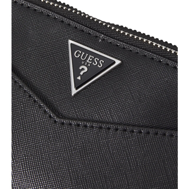 Guess Siena flat bumbag zip around schoudertas Guess Zwart SIENA FLAT BUMBAG ZIP AROUND Schoudertas large
