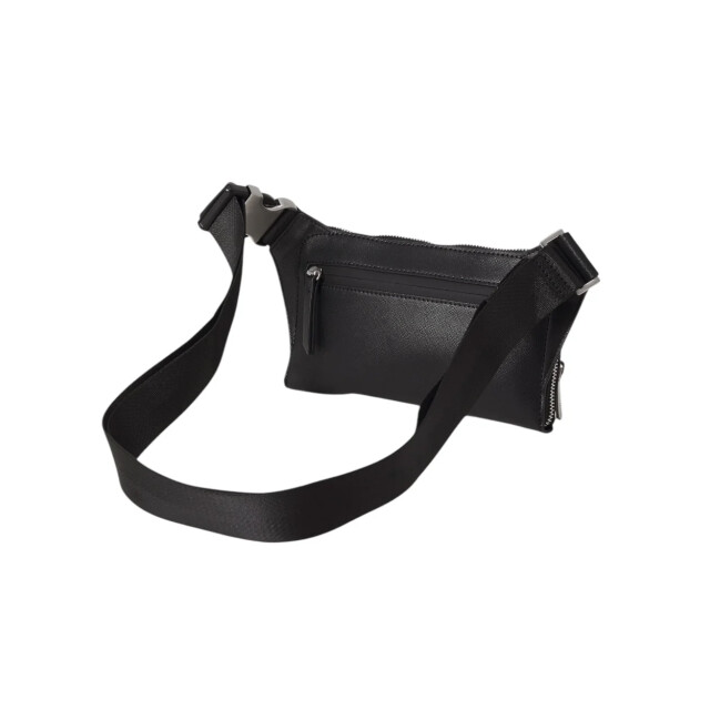 Guess Siena flat bumbag zip around schoudertas Guess Zwart SIENA FLAT BUMBAG ZIP AROUND Schoudertas large