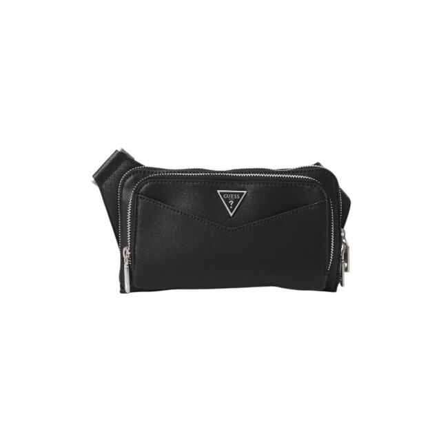Guess Siena flat bumbag zip around schoudertas Guess Zwart SIENA FLAT BUMBAG ZIP AROUND Schoudertas large