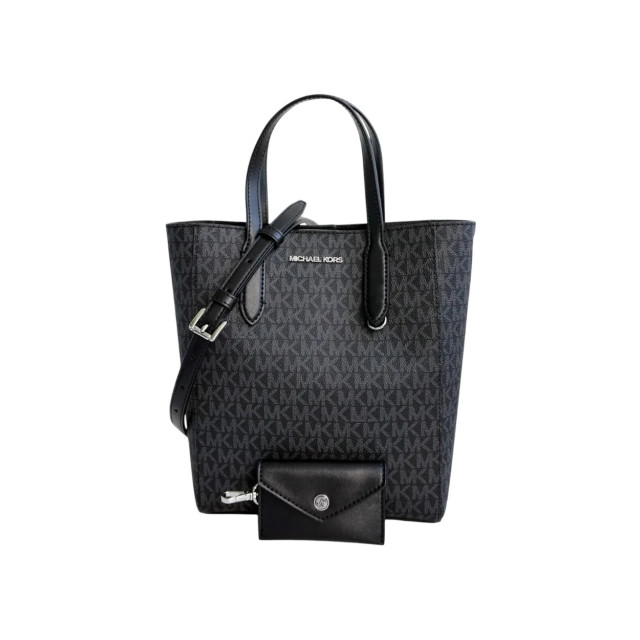 Michael Kors Vincent sm tote met kaarthouder Michael Kors Zwart Vincent SM Tote Met Kaarthouder large