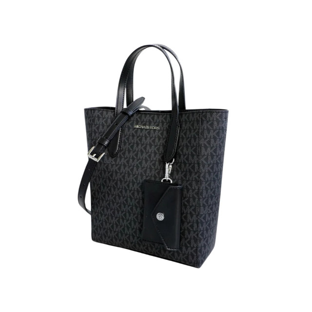 Michael Kors Vincent sm tote met kaarthouder Michael Kors Zwart Vincent SM Tote Met Kaarthouder large