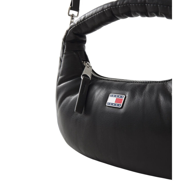 Tommy Hilfiger Pillow mini hobo handtas Tommy Hilfiger Jeans Zwart Pillow Mini Hobo Handtas large