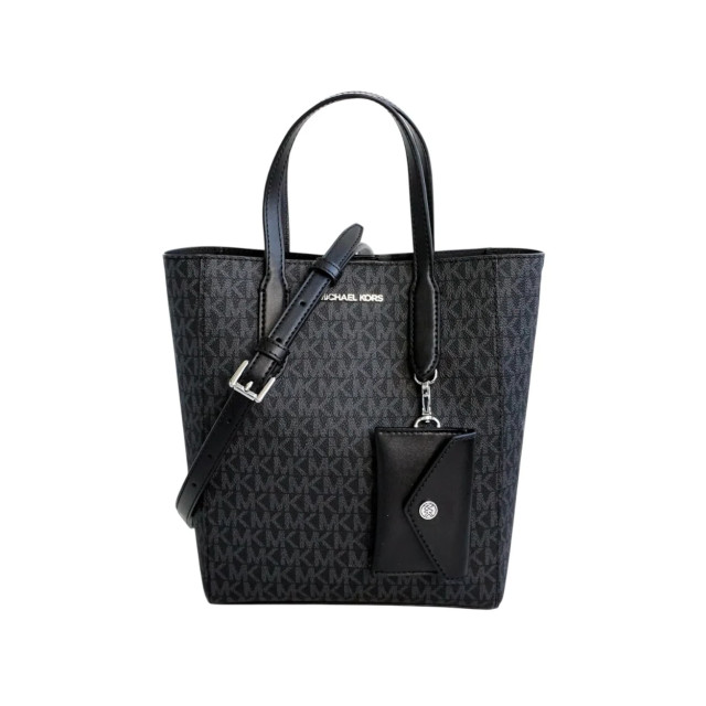 Michael Kors Vincent sm tote met kaarthouder Michael Kors Zwart Vincent SM Tote Met Kaarthouder large