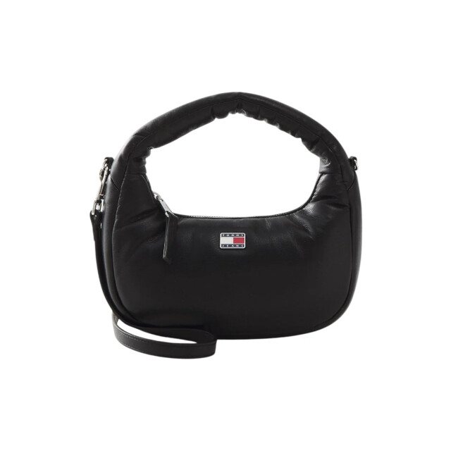Tommy Hilfiger Pillow mini hobo handtas Tommy Hilfiger Jeans Zwart Pillow Mini Hobo Handtas large