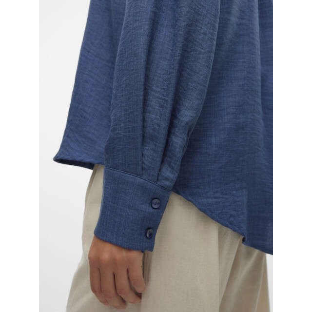 Vero Moda vmmelaney queeny ls shirt wvn noos 10316389 dark denim 06615.267.0001 large