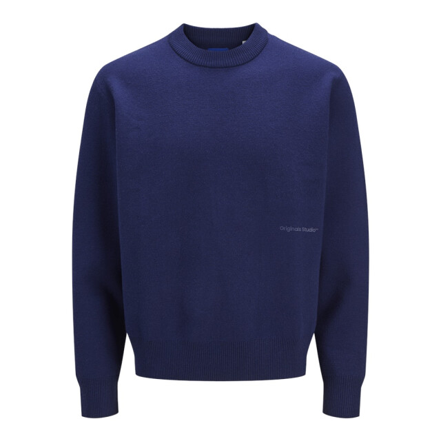 Jack & Jones jorvesterbro knit crew neck sn 12261852 ocean cavern 05711.240.0045 large