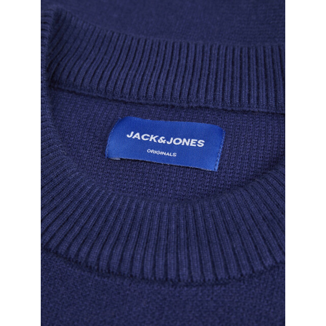 Jack & Jones jorvesterbro knit crew neck sn 12261852 ocean cavern 05711.240.0045 large