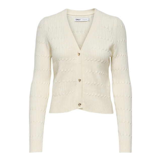 Only onlkatia ls cable v-neck cardi knt 15310902 whitecap gray 06741.941.0007 large