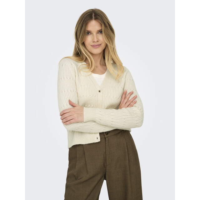 Only onlkatia ls cable v-neck cardi knt 15310902 whitecap gray 06741.941.0007 large