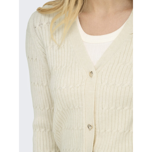Only onlkatia ls cable v-neck cardi knt 15310902 whitecap gray 06741.941.0007 large