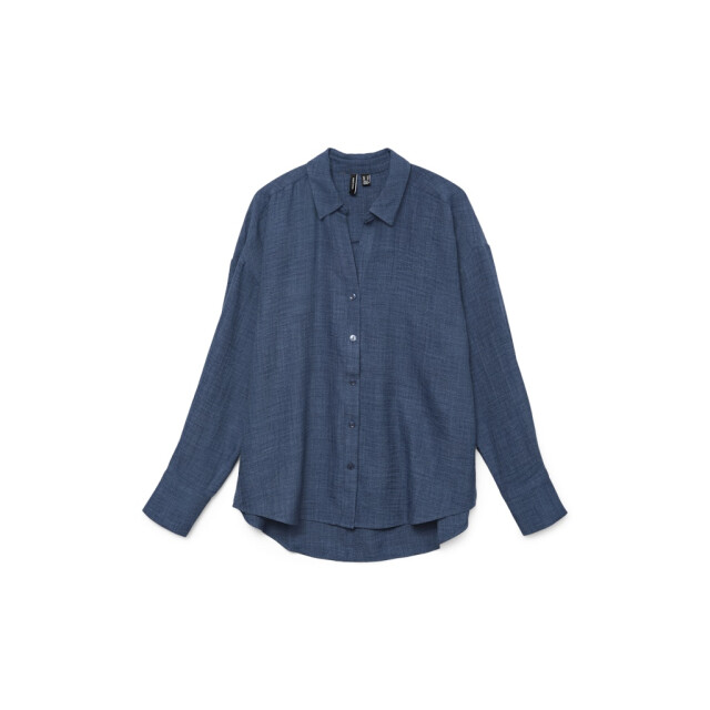 Vero Moda vmmelaney queeny ls shirt wvn noos 10316389 dark denim 06615.267.0001 large
