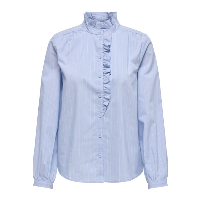 Jacqueline de Yong mio l/s frill shirt wvn 15339240 cashmere blue 06615.210.0073 large