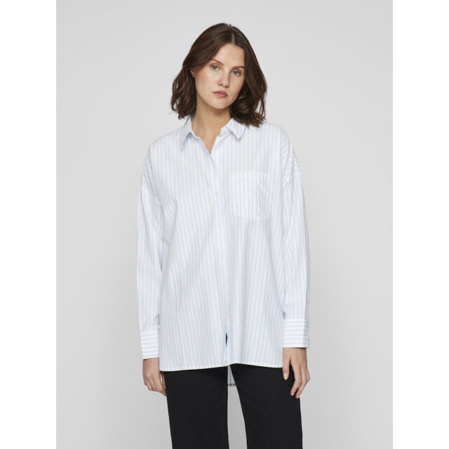 Vila vidarma l/s loose button shirt no 14095099 kentucky blue 06615.210.0076 large