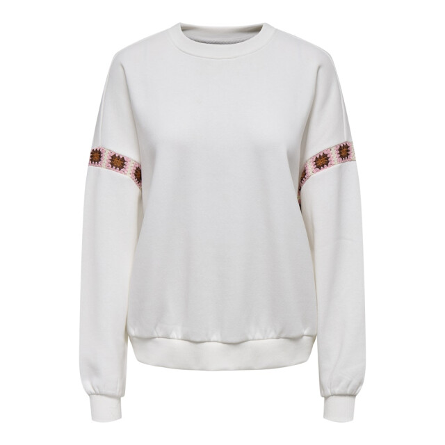 Only onlluni l/s o-neck embroidery cs sw 15347686 cloud dancer 06721.198.0083 large