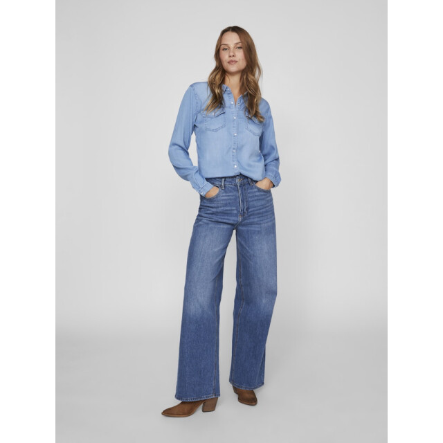 Vila vibista denim shirt-noos 14033008 medium blue denim 06615.265.0026 large