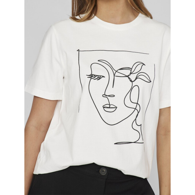 Vila visybilla o-neck s/s t-shirt/pb 14103247 snow white 06011.120.0001 large
