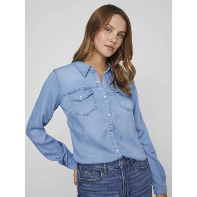 Vila vibista denim shirt-noos 14033008 medium blue denim 06615.265.0026 large