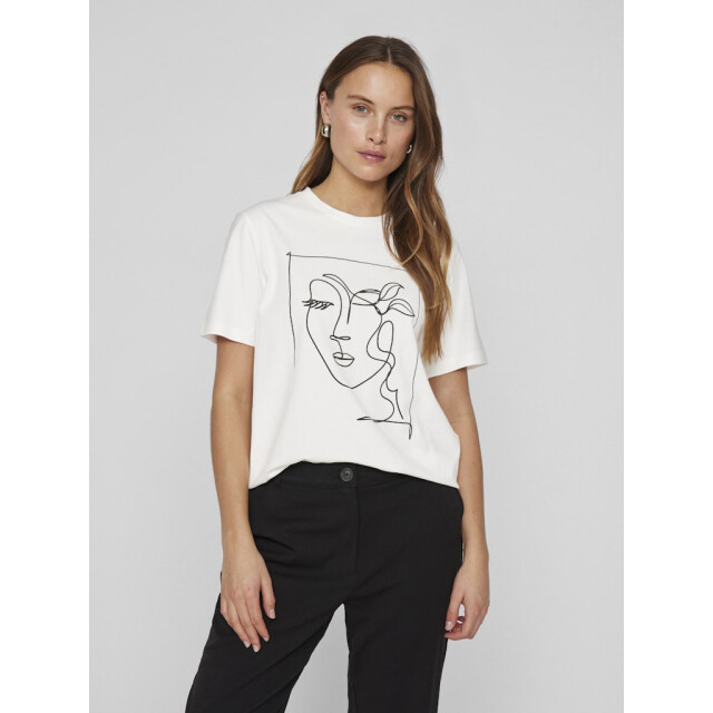 Vila visybilla o-neck s/s t-shirt/pb 14103247 snow white 06011.120.0001 large