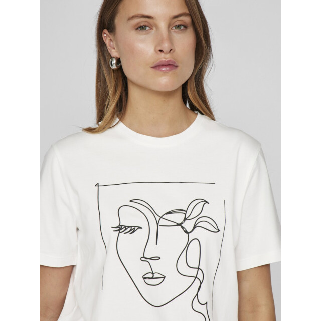 Vila visybilla o-neck s/s t-shirt/pb 14103247 snow white 06011.120.0001 large