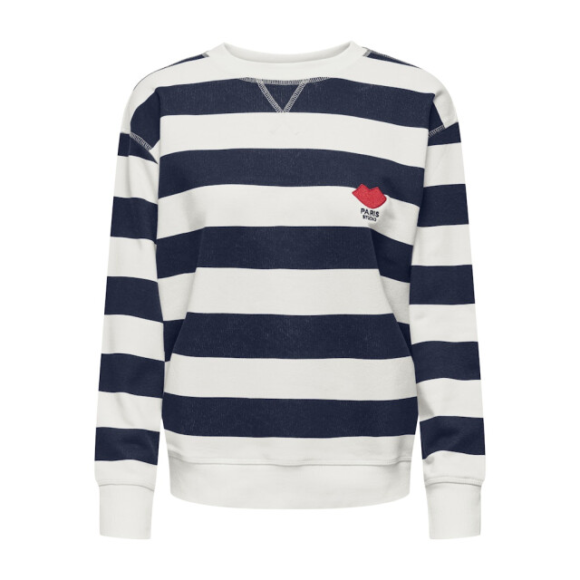 Jacqueline de Yong boogie l/s sweat jrs 15320335 black iris stripes 06721.198.0027 large