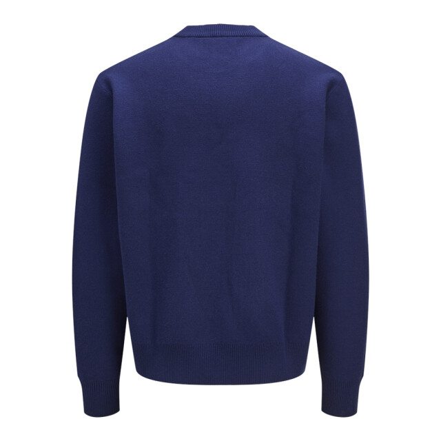 Jack & Jones jorvesterbro knit crew neck sn 12261852 ocean cavern 05711.240.0045 large