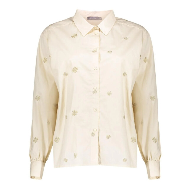 Geisha 53068-14 010 blouse embroidery flowers off-white/gold 53068-14 010 large