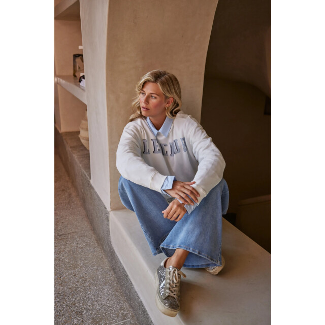 Nukus Nks03002 235 maud sweater offwhite/sky NKS03002 235 large