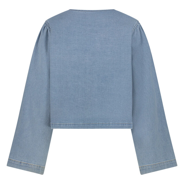 Nukus Nks02067 24 bowy blouse bleached denim NKS02067 24 large