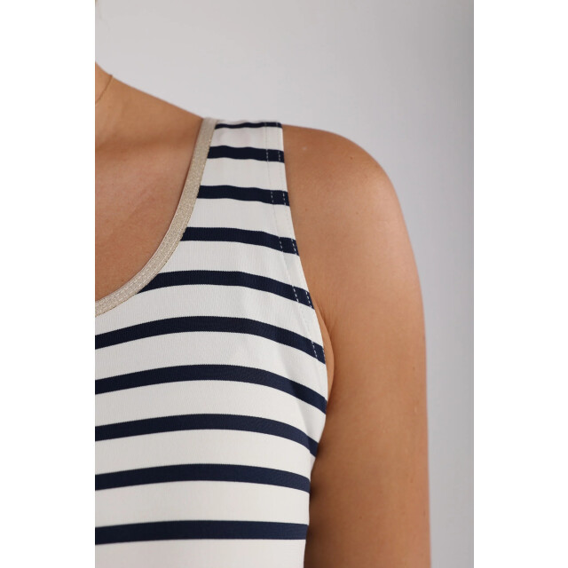 Nukus Nks06002 219 juba singlet stripe offwhite/navy NKS06002 219 large