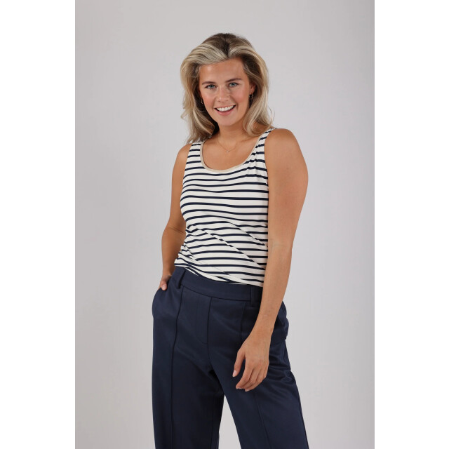 Nukus Nks06002 219 juba singlet stripe offwhite/navy NKS06002 219 large